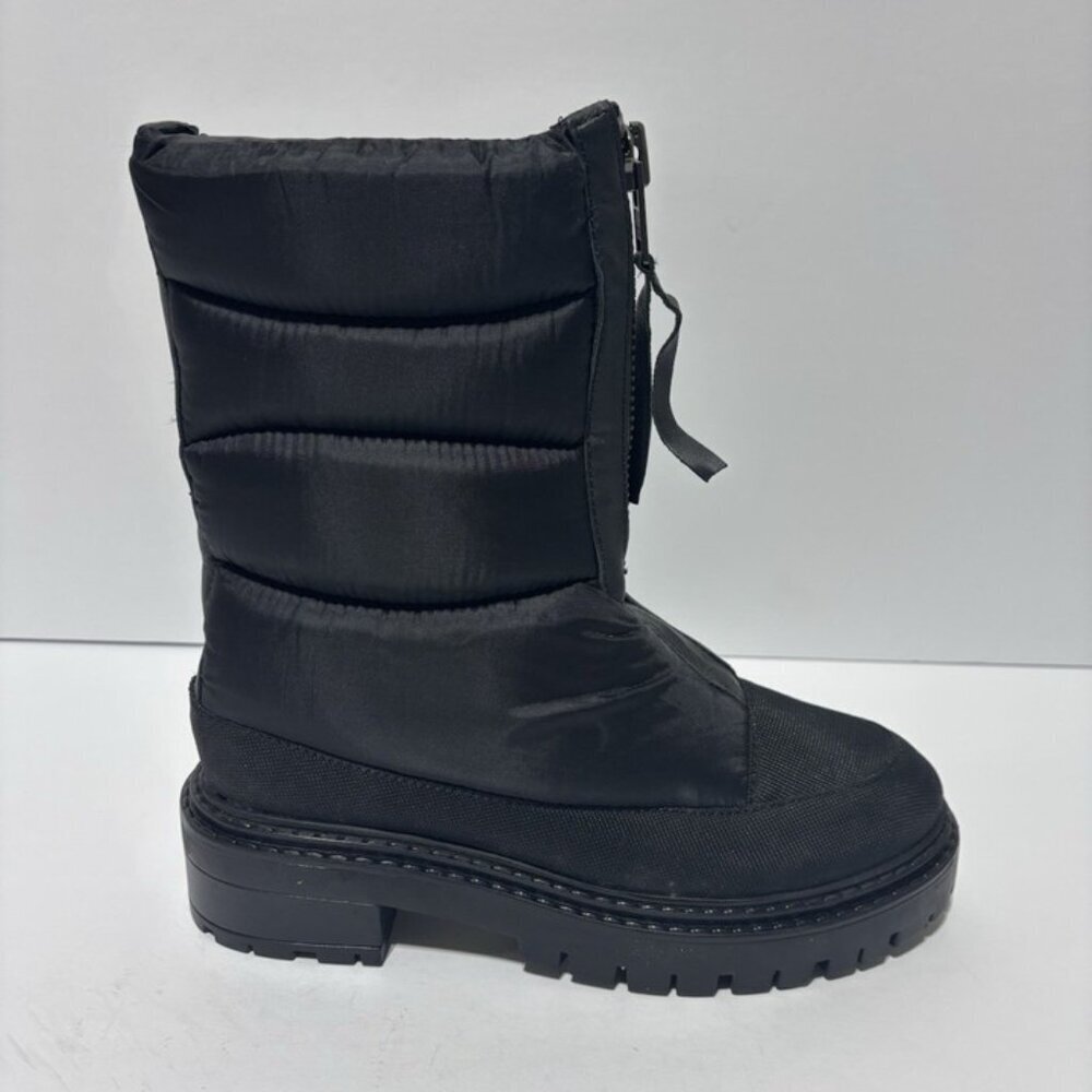 Enjoiya Women’s Black Puffer Winter Boots, Size 6 M